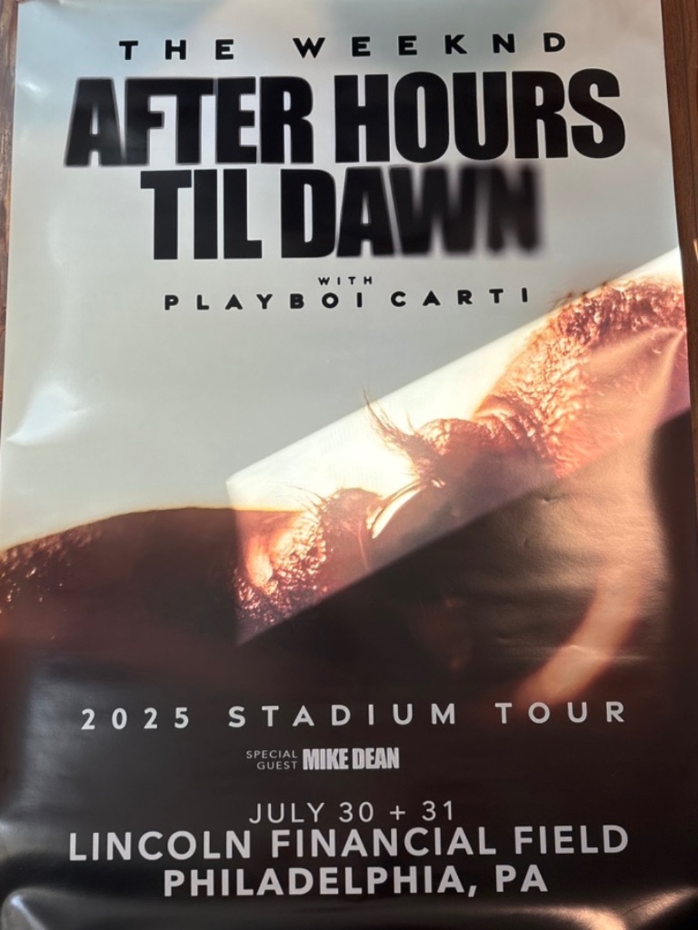 The Weeknd After Hours Til Dawn 2025 poster - Featuring Playboi Carti